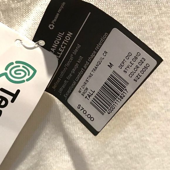 NWT $70 Eddie Bauer |  Christine | in Tranquil Snow (Tall) - Picture 7 of 9